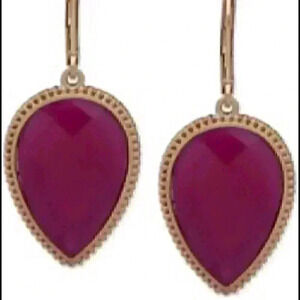 Lonna new Gold Tone Stone Drop in Pink